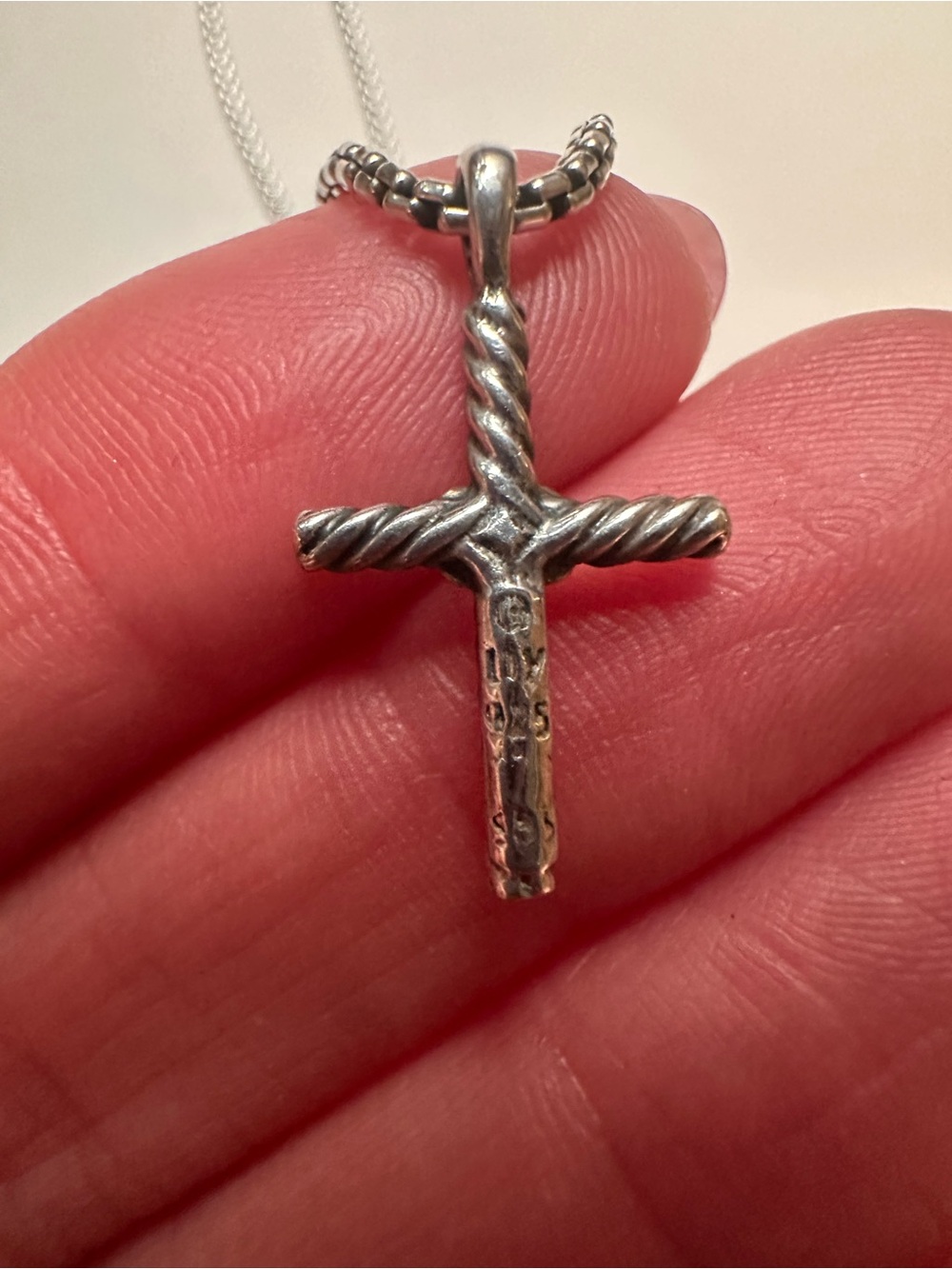 David Yurman đź©¶ Petite X Cross Pendant Necklace - 925 Sterling & Gold- gorgeous! - Picture 8 of 10